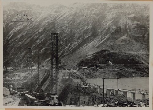 Staumauer Vermunt, Luftseite west-ost gesehen