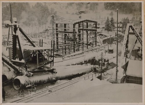 Baustelle Partenen am 28. November 1928