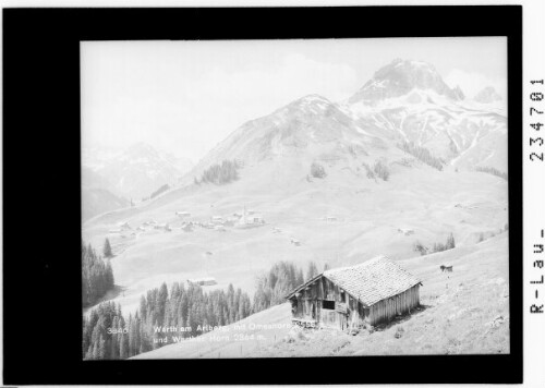 Warth am Arlberg mit Omeshorn 2558 m und Warther Horn 2364 m