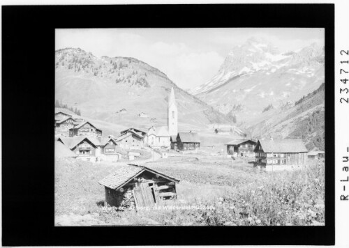 Warth am Arlberg mit Widderstein 2536 m