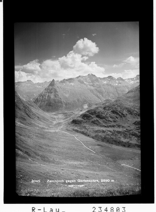 Zeinisjoch gegen Gorfenspitze 2560 m