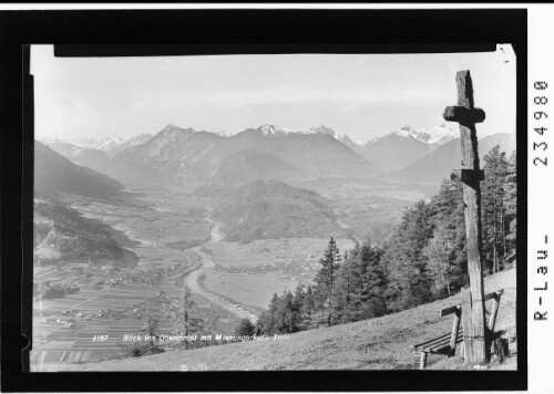 Blick ins Oberinntal mit Miemingerkette / Tirol : [Aussichtsplatz bei Mösern / Blick gegen Hohen Riffler - Tschirgant - Simmering und Heiterwand]