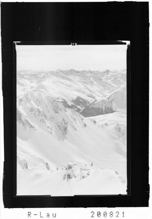 Station Vallugagrat 2650 m : [Vallugagratstation gegen Verwallgruppe]