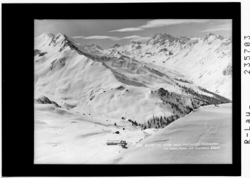 Silvretta - Idalpe gegen Paulinerkopf, Höllenspitze, Piz Tasna und Flichthorn 3399 m