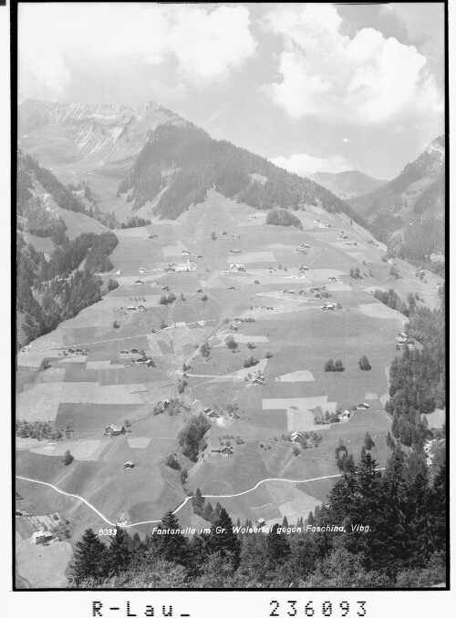Fontanella im Grossen Walsertal gegen Faschina / Vorarlberg