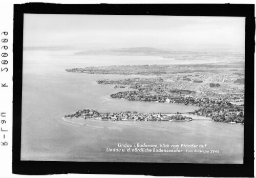 Lindau im Bodensee / Blick vom Pfänder auf Lindau und das nördliche Bodenseeufer