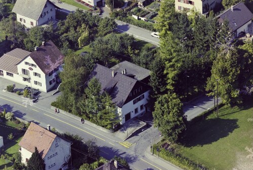 Schrägluftaufnahmen von Gebäuden der Stadt Feldkirch