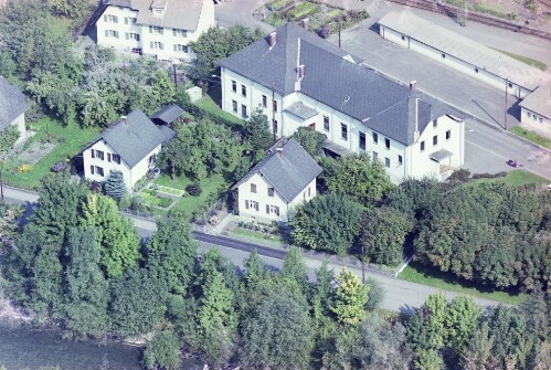 Schrägluftaufnahmen von Gebäuden der Stadt Bludenz