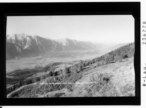 Blick vom Patscherkofel auf Solbad Hall und Unterinntal