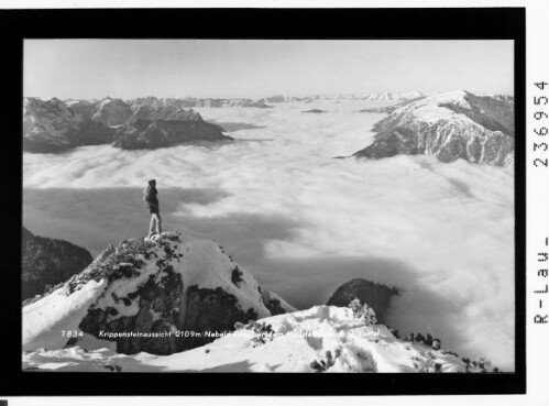 Krippensteinaussicht 2109 m - Nebelmeer über dem Hallstättersee und Trauntal