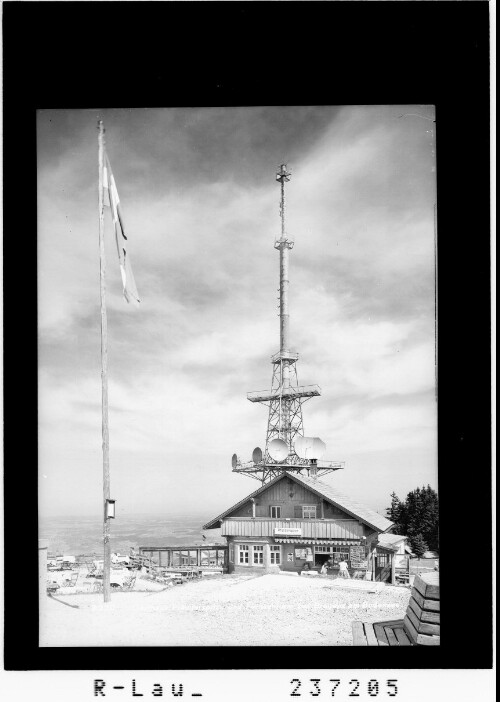 Gasthaus Pfänderspitze und Fernsehturm bei Bregenz am Bodensee