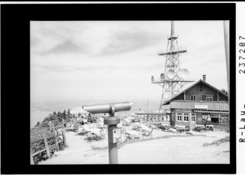 Gasthaus Pfänderspitze und Fernsehturm bei Bregenz am Bodensee / Vorarlberg