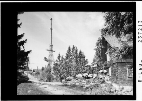 Gasthaus Schwedenschanz und Fernsehturm auf dem Pfänder bei Bregenz / Vorarlberg