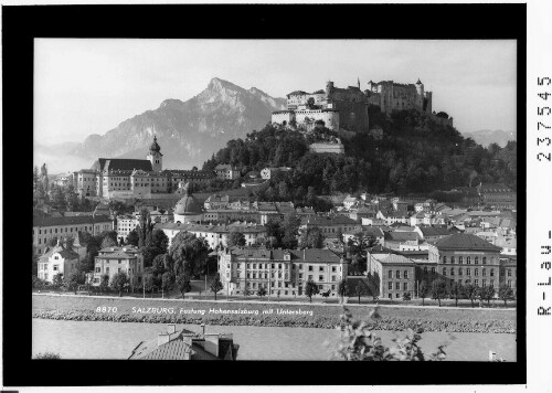 Salzburg / Festung Hohensalzburg mit Untersberg