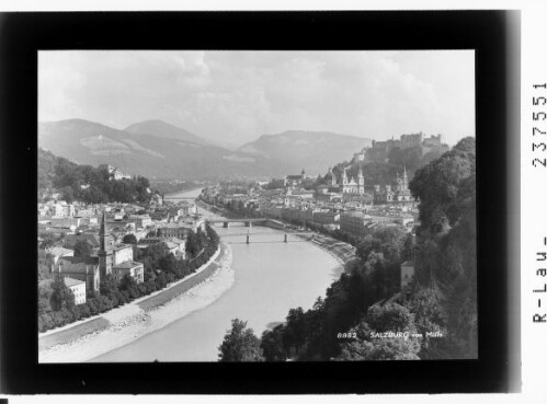 Salzburg von Mülln : [Blick vom Mönchsberg bei Mülln auf Salzburg]