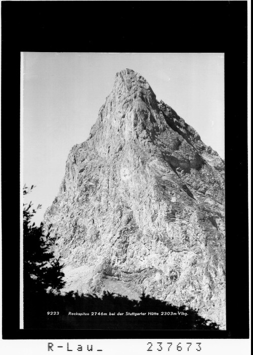 Rockspitze 2746 m bei der Stuttgarter Hütte 2303 m / Vorarlberg : [Die Roggspitze, Blick von der Tiroler Seite]