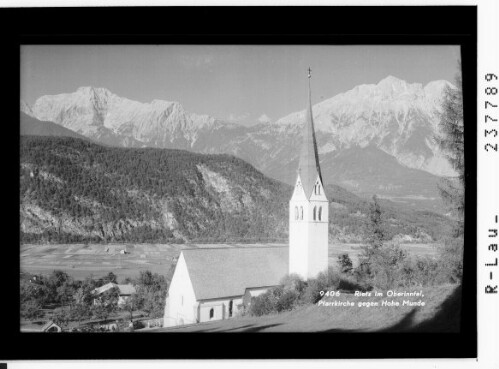 Rietz im Oberinntal / Pfarrkirche gegen Hohe Munde : [Pfarrkirche gegen Hochwand und Hohe Munde]