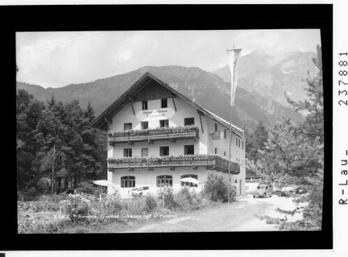 Barwies / Gasthof Schwimmbad und Pension : [Gasthaus und Pension Schwimmbad in Barwies mit Blick zu den Griesspitzen]