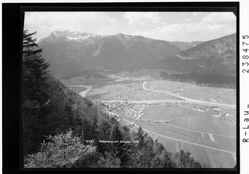 Rattenberg mit Innspitz / Tirol : [Blick auf Rattenberg und Kramsach gegen das Sonnwend Gebirge mit Vorderem Sonnwendjoch und Guffertspitze]