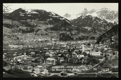 Schruns-Tschagguns im Montafon mit Zimba 2645 m.