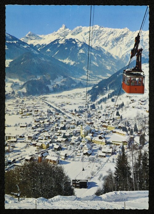 [Schruns] : [Schruns im Montafon mit Hochjochbahn gegen Zimba, 2645 m ...]