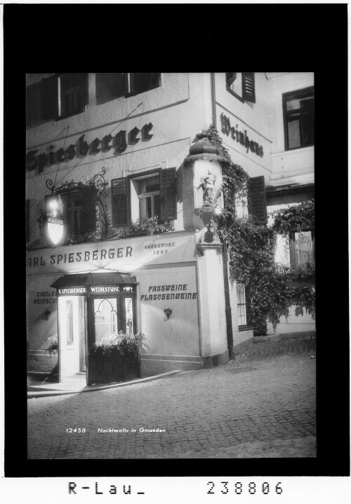 Nachtmotiv in Gmunden : [Weinhaus Karl Spiesberger in Gmunden]