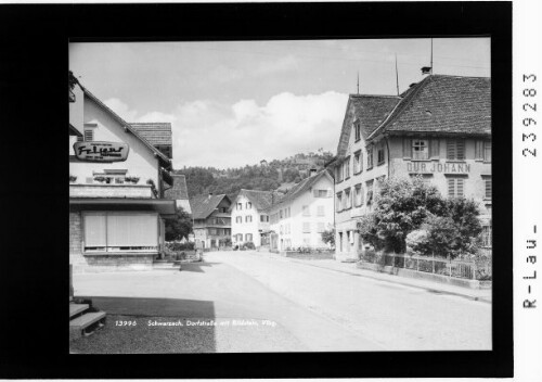 Schwarzach / Dorfstraße mit Bildstein / Vorarlberg