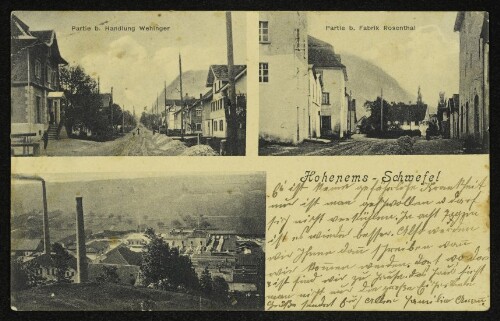 Hohenems-Schwefel : Partie b. Handlung Wehinger : Partie b. Fabrik Rosenthal