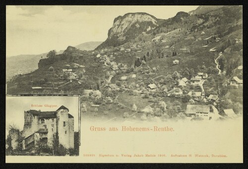 Gruss aus Hohenems-Reuthe / Schloss Glopper