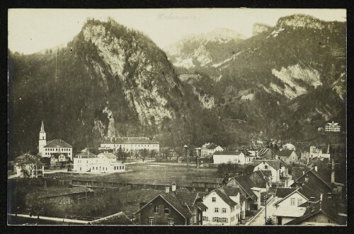 Hohenems Badeanstalt Schellenbühel mit Kirche St. Karl und Palast