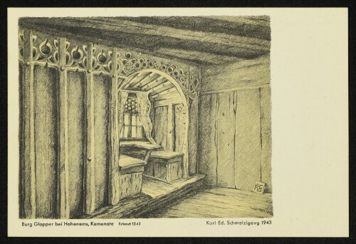 Burg Glopper bei Hohenems, Kemenate, erbaut 1343