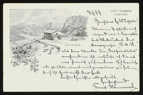 Hochälpele : Post Dornbirn Vorarlberg