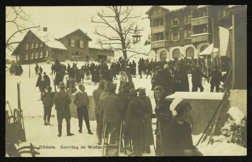 Bödele. Sonntag im Winter. : [Alpenhotel Bödele Telephon No. 1]