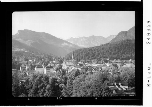 [Bad Ischl gegen Predigstuhl, Ramsaugebirge und Dachstein]