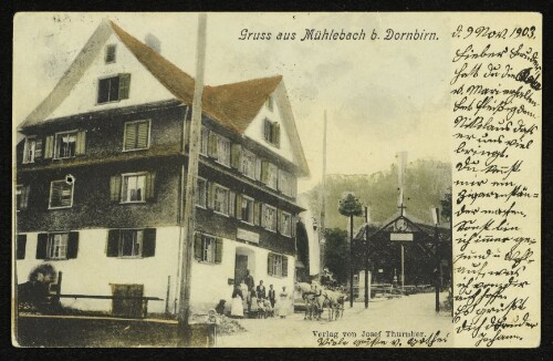 Gruss aus Mühlebach b. Dornbirn : [Korrespondenz-Karte]
