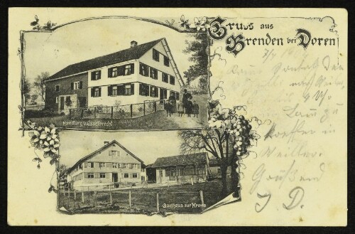 Gruss aus Brenden bei Doren : Handlung v. Giselbrecht : Gasthaus zur Krone