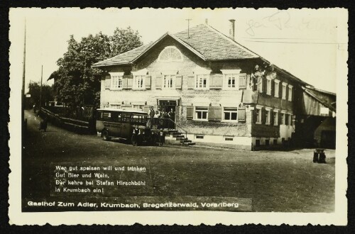 Gasthof Zum Adler, Krumbach, Bregenzerwald, Vorarlberg