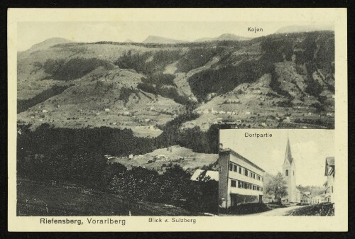 Riefensberg, Vorarlberg : Blick v. Sulzberg : Dorfpartie : Kojen