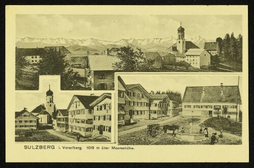 Sulzberg i. Vorarlberg. 1015 m über Meereshöhe : [Korrespondenz Karte]