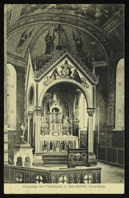 Hochaltar der Pfarrkirche in Sulzberg, Vorarlberg : [Correspondenz-Karte]