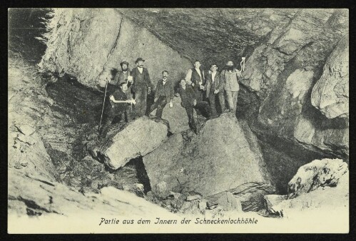 Partie aus dem Inneren der Schneckenlochhöhle : [Correspondenz-Karte]