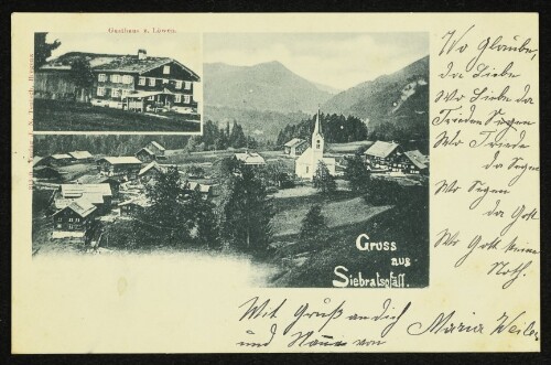 Gruss aus Siebratsgfäll : Gasthaus z. Löwen : [Correspondenz-Karte]
