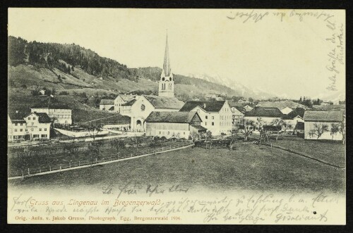 Gruss aus Lingenau im Bregenzerwald : [ Correspondenz-Karte]