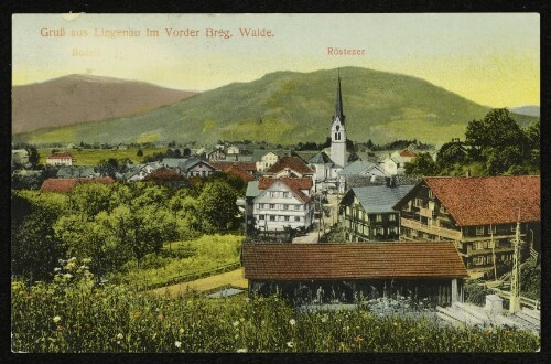 Gruß aus Lingenau im Vorder Breg. Walde. : Bödele : Röstezer