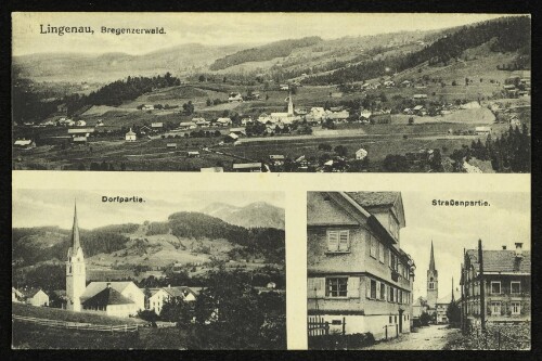 Lingenau, Bregenzerwald : Dorfpartie : Straßenpartie