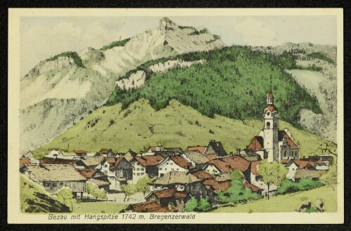 Bezau mit Hangspitze 1742 m, Bregenzerwald