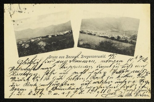 Gruss aus Bezau im Bregenzerwald (Vorarlberg) : [Correspondenz-Karte]
