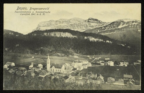 Bezau, Bregenzerwald : Touristenstation u. Sommerfrische Canisfluh 2041 m ü. M. : [Correspondenz-Karte]