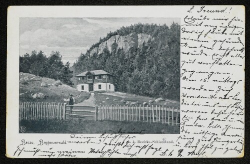 Bezau, Bregenzerwald : k.k. Bezirks-Schiesstand : [Korrespondenz-Karte]
