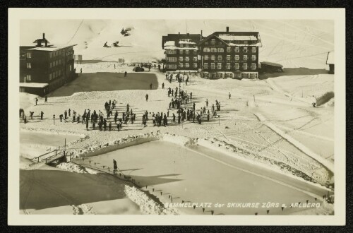 Sammelplatz der Skikurse Zürs a. Arlberg